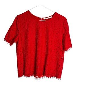 Ellison -‎ Red Lace Blouse - Sz. Med